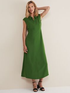 Платье макси с простым трапециевидным силуэтом Phase Eight Janine, зеленое