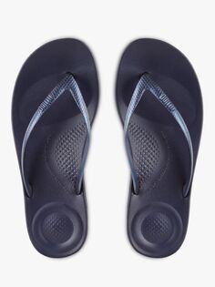 Эргономичные шлепанцы FitFlop IQushion, темно-синие