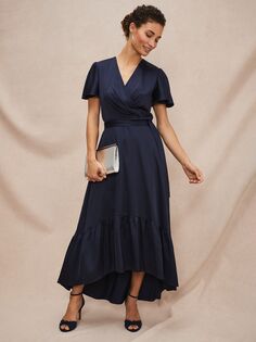 Атласное платье-миди Phase Eight Nancie, темно-синий