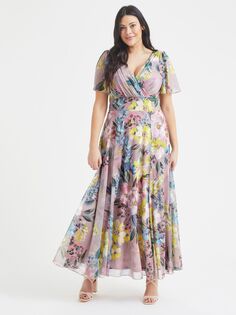 Платье макси Scarlett &amp; Jo Isabelle Rose, Розовый/Мульти