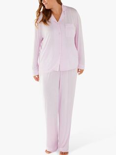 Пижамный комплект на пуговицах Chelsea Peers Curve, розовый
