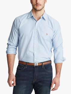 Рубашка с длинным рукавом Polo Ralph Lauren Big &amp; Tall, синяя