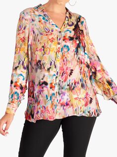 chesca Monaco Шифоновая рубашка с цветочным принтом, Многоцветный