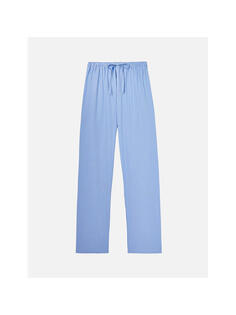 Пижамные брюки из хрустящего хлопка в полоску British Boxers, синий/белый