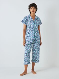 Пижамный комплект John Lewis lillie с рубашкой и цветочным рисунком темно-сиреневого цвета
