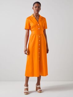 Платье-рубашка LKBennett Joplin, оранжевое L.K.Bennett