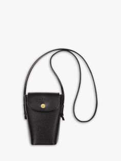 Кожаная сумка для телефона Longchamp Épure, черная