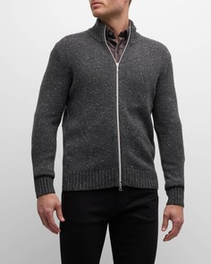 Мужской кашемировый свитер Donegal с молнией во всю длину Neiman Marcus