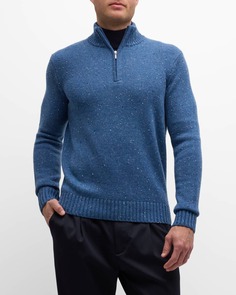 Мужской кашемировый свитер Donegal с молнией на четверть Neiman Marcus