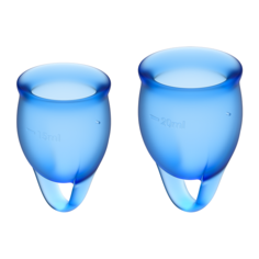 Satisfyer Feel Confident Menstrual Cup Dark Blue менструальная чаша, 2 шт.