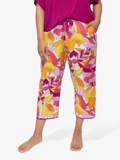Укороченные пижамные штаны с фруктовым принтом Cyberjammies Emmi, розовый/мульти