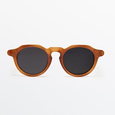 Солнцезащитные очки Massimo Dutti Oval, коричневый