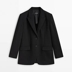 Пиджак Massimo Dutti Black Suit Limited Edition, черный