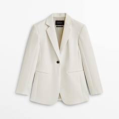 Пиджак Massimo Dutti Buttoned Suit Limited Edition, кремовый
