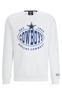 Свитшот Boss X Nfl Cotton-blend With Collaborative Branding Cowboys, белый