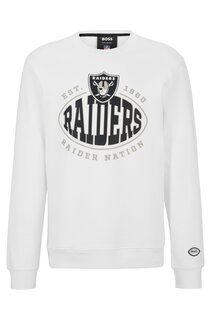 Свитшот Boss X Nfl Cotton-blend With Collaborative Branding Raiders, белый