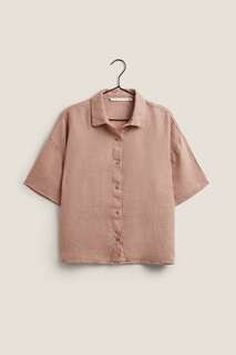 Рубашка с коротким рукавом Zara, бледно-розовый