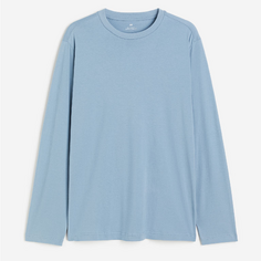 Лонгслив H&amp;M Regular Fit Jersey, синий H&M