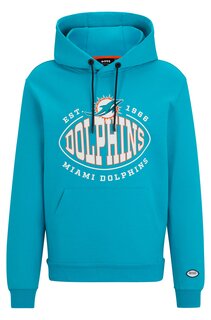 Толстовка Boss X Nfl Cotton-blend With Collaborative Branding, Dolphins