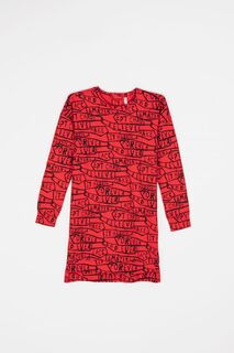 Трикотажное платье Coccodrillo красная надпись