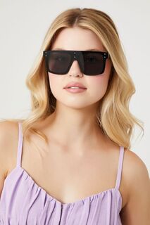 Солнцезащитные очки с заклепками Forever 21, черный