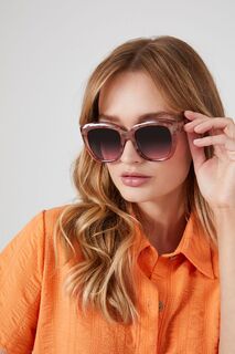Круглые солнцезащитные очки черепаховой расцветки Forever 21, коричневый