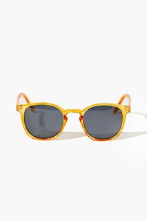 Тонированные круглые солнцезащитные очки Forever 21, желтый