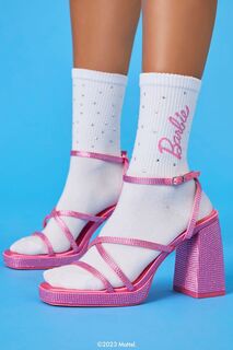 Носки Barbie со стразами Forever 21, белый