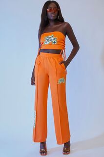 Спортивные брюки с сеткой FUBU Forever 21, оранжевый