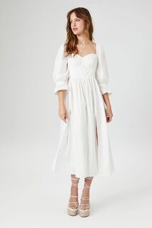 Платье-миди в форме сердца Forever 21, белый
