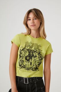Детская футболка с графическим рисунком ACDC Forever 21, зеленый