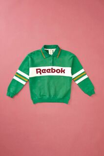 Пуловер Reebok French Terry для девочек Forever 21, зеленый