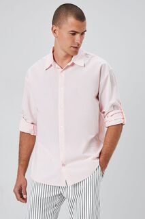 Рубашка на пуговицах с длинными рукавами Forever 21, розовый