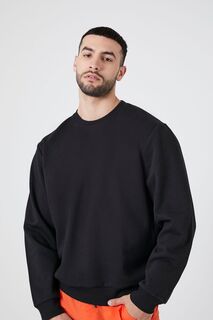 Пуловер из хлопковой смеси Forever 21, черный