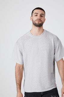 Текстурированная футболка с короткими рукавами Forever 21, серый