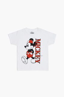 Детская футболка с рисунком Микки Мауса Forever 21, белый