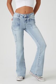 Расклешенные джинсы со средней посадкой Forever 21, деним