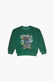 Детский пуловер Woodstock Forever 21, зеленый