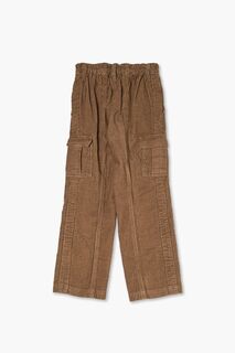 Вельветовые брюки-карго для девочек Forever 21, коричневый