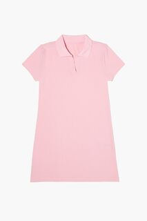 Платье-рубашка-поло для девочек Forever 21, розовый