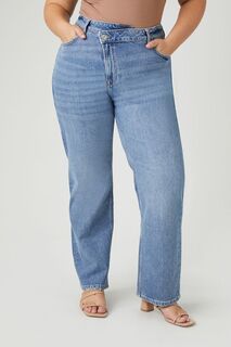 Прямые джинсы из эластичного денима больших размеров Forever 21, деним