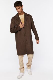 Длинное пальто дастер Forever 21, коричневый