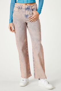 Потертые джинсы кроя 90-х годов Forever 21, розовый