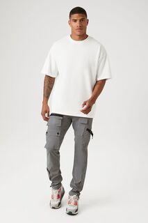 Спортивные брюки-карго со светоотражающими шнурками Forever 21, серый