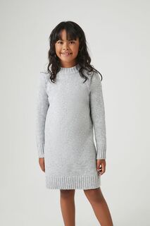 Платье-свитер в рубчик для девочек Forever 21, серый