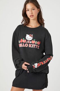 Пуловер с рисунком Hello Kitty Apple Forever 21, черный