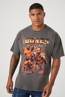 Футболка с рисунком Jon Jones UFC Forever 21, черный