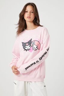 Пуловер с рисунком My Melody &amp; Kuromi Forever 21, розовый