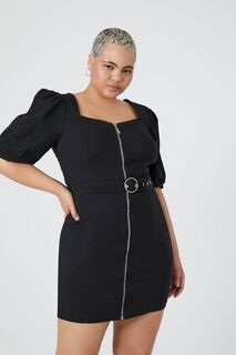 Облегающее мини-платье больших размеров Forever 21, черный