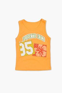Майка с рисунком Пуэрто-Рико для девочек Forever 21, оранжевый